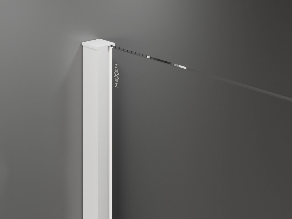 MEXEN/S - Velár sprchovací kút 100 x 120, transparent, biela 871-100-120-01-20