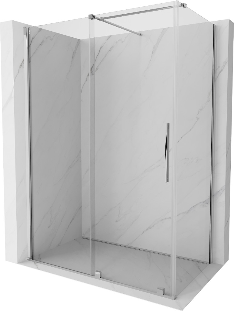 MEXEN/S - Velár sprchovací kút 150 x 90, transparent, chróm 871-150-090-01-01