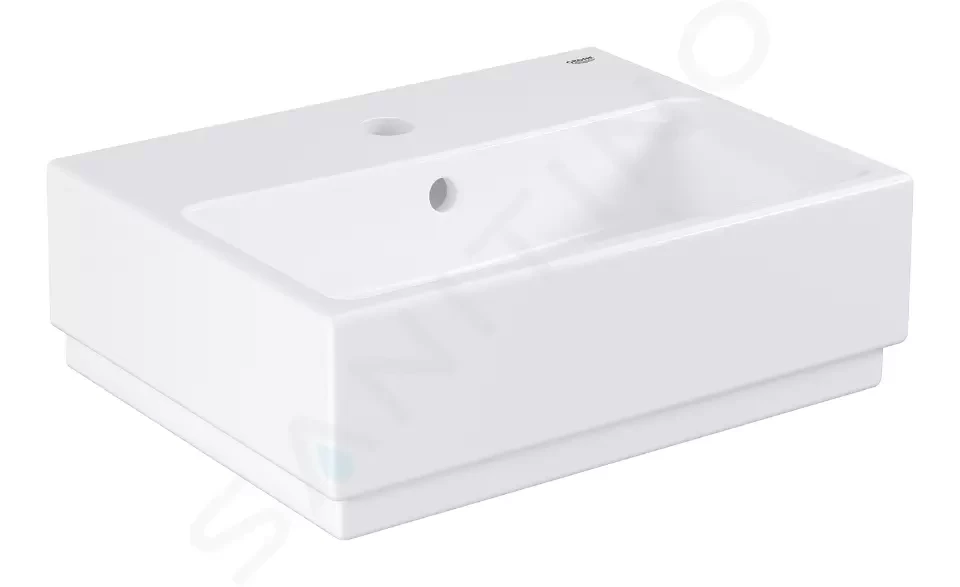 GROHE - Cube Ceramic Umývadlo s prepadom, 455x350 mm, PureGuard, alpská biela 3948300H
