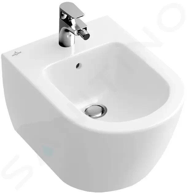 VILLEROY & BOCH - Subway 2.0 Závesný bidet s prepadom, 355x480 mm, s CeramicPlus, alpská biela 540600R1