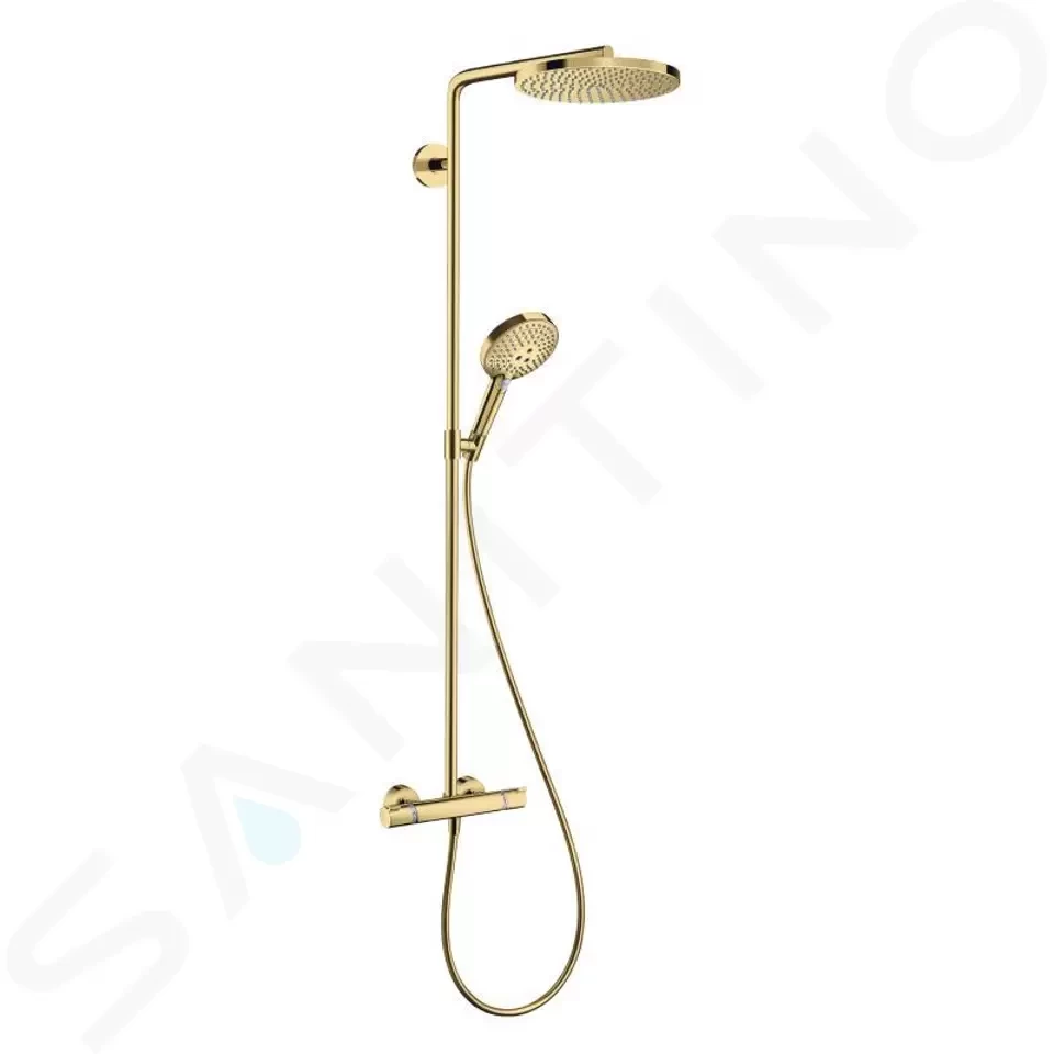HANSGROHE HANSGROHE - Raindance Select S Sprchový set Showerpipe s termostatom, 3 prúdy, leštený vzhľad zlata 27633990