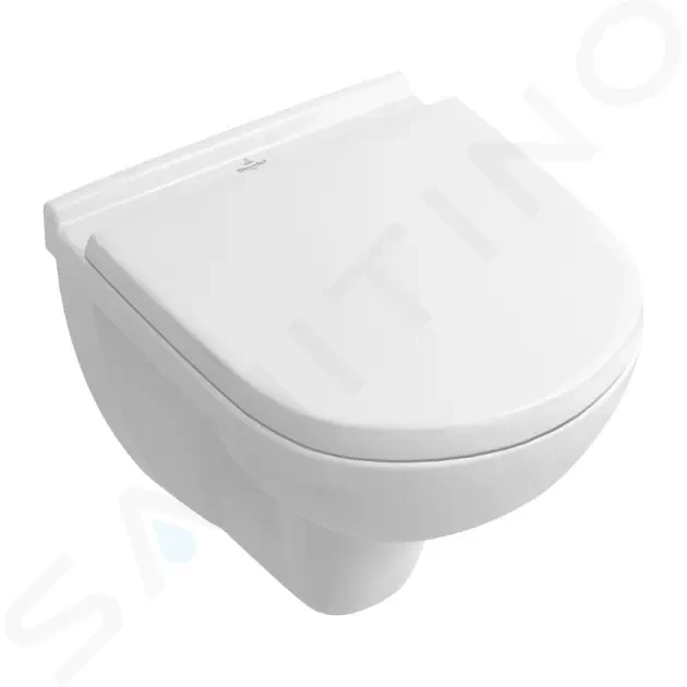VILLEROY & BOCH - O.novo Závesné WC Compact s doskou SoftClosing, DirectFlush, alpská biela 5688HR01