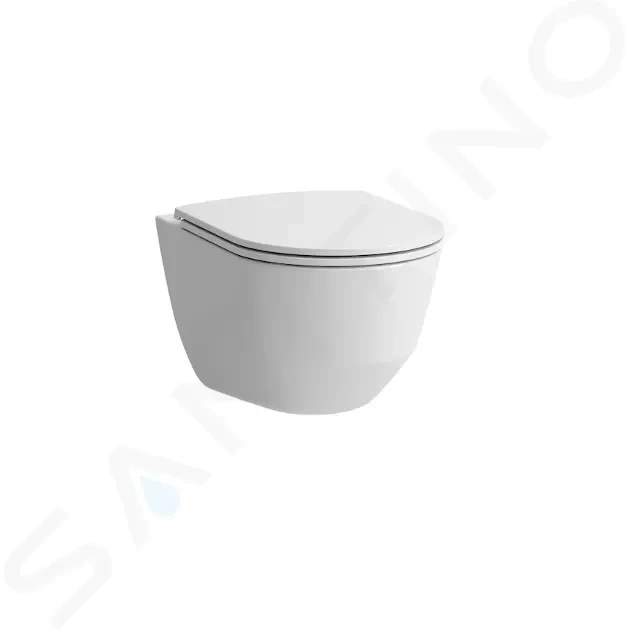 Laufen - Pro Závesné WC s doskou SLIM, sklápaním SoftClose, biela H8669530000001