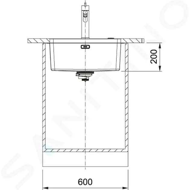 FRANKE FRANKE - Mythos Drez MYX 110-50, 540x440 mm, nerezová 122.0637.420