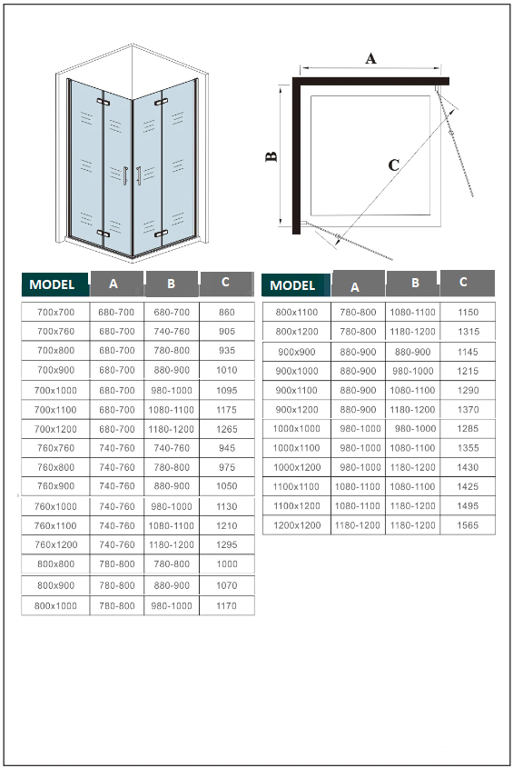 H K - Obdĺžnikový sprchovací kút SOLO R761, 76x100 cm so zalamovacími dverami, rohový vstup SE-SOLOR761