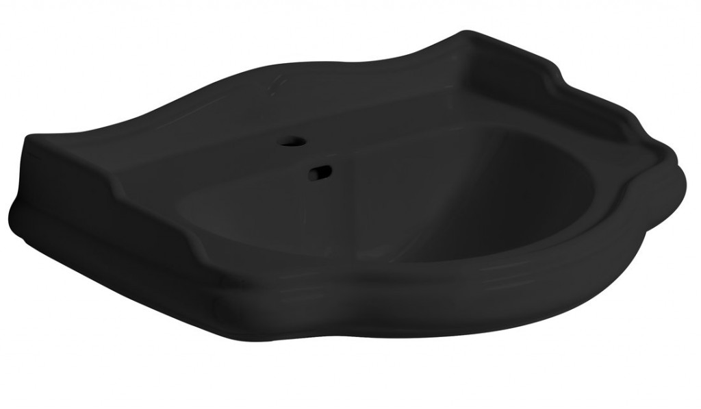 KERASAN - RETRO keramické umývadlo 69x52cm, čierna mat 104631