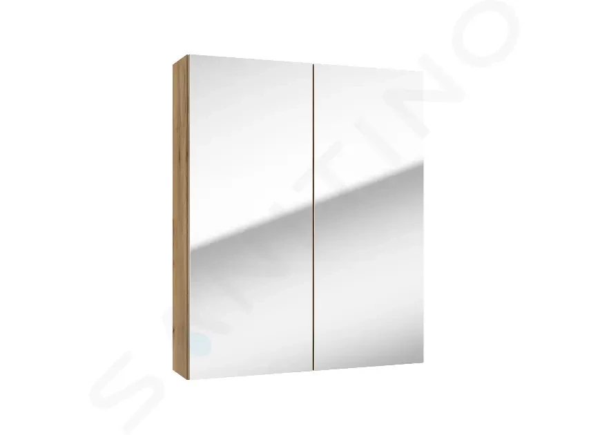 Kielle - Vega Zrkadlová skrinka, 60x73x15 cm, zlatý dub 50118601