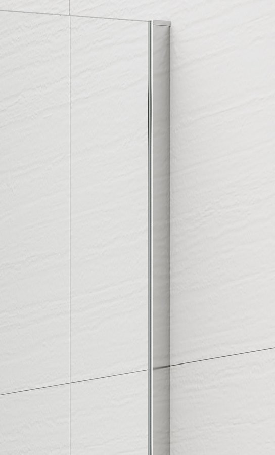 POLYSAN - ESCA CHROME jednodielna sprchová zástena na inštaláciu k stene, sklo Flute, 800  ES1380-01