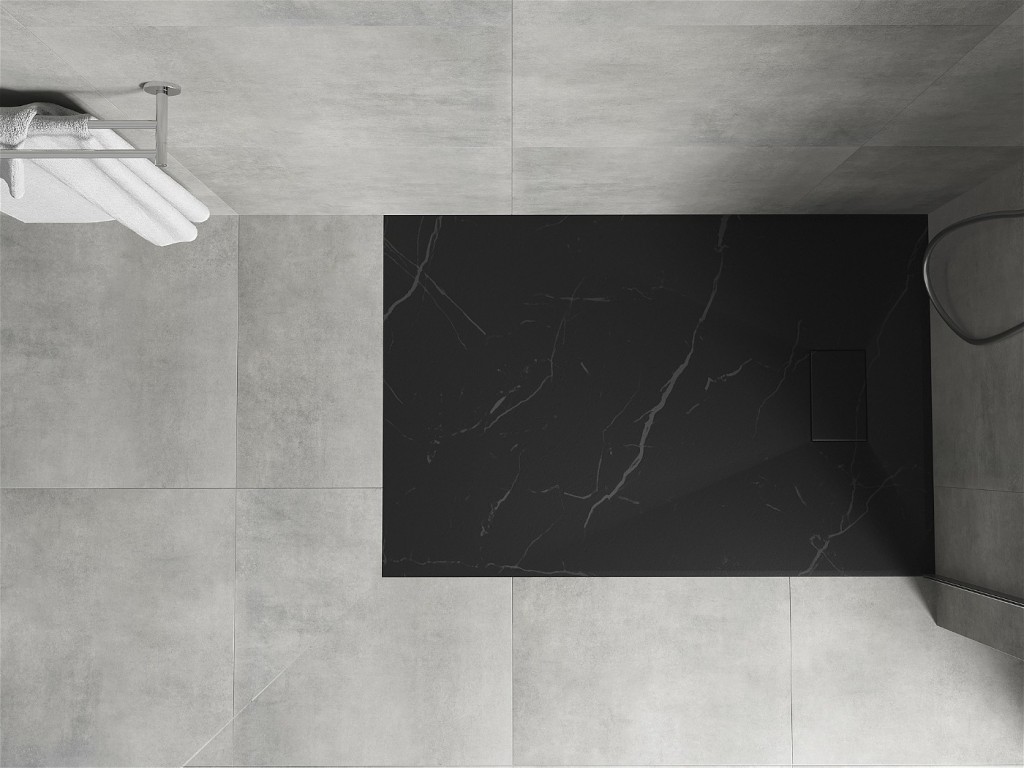 MEXEN - Hugo obdĺžniková sprchová vanička SMC 120 x 80 cm, čierny kameň 42758012