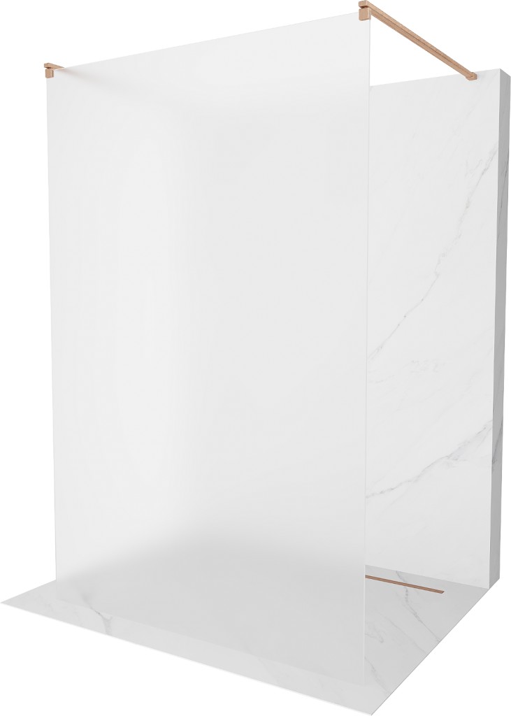 MEXEN/S - Kioto samostatne stojaca sprchová zástena 110 x 200, dekor 8 mm, meď kartáčovaná 800-110-002-65-30
