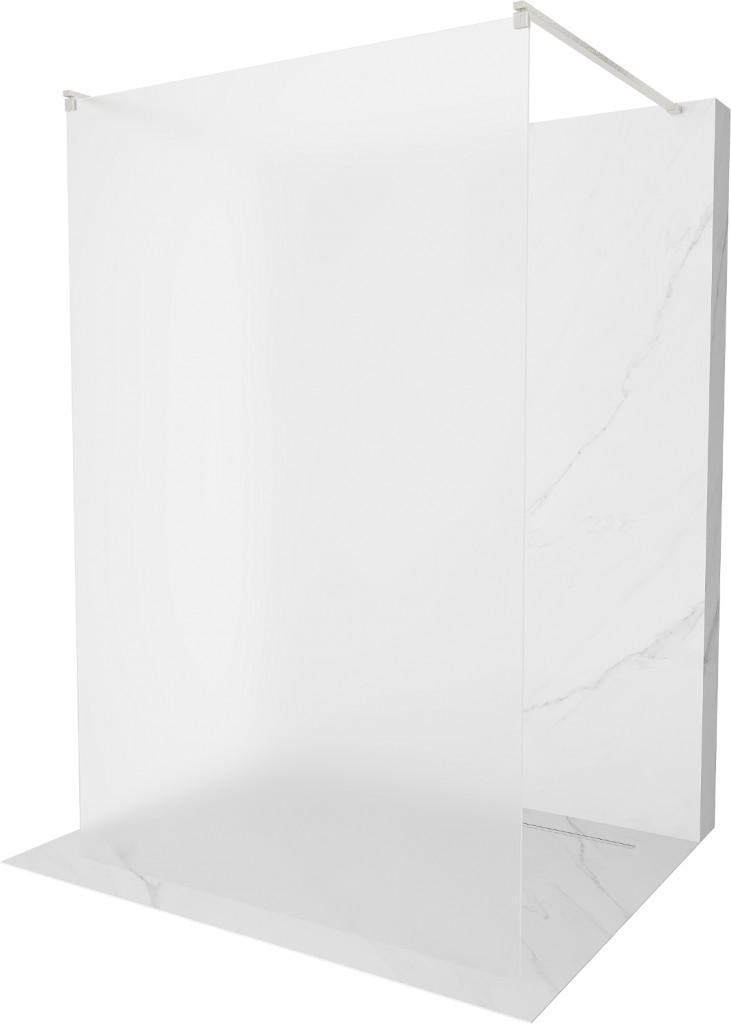 MEXEN/S - Kyoto samostatne stojaca sprchová zástena 130 x 200, dekor 8 mm, nikel kartáčovaná 800-130-002-97-30
