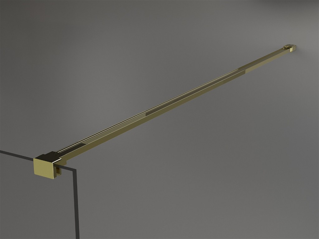 MEXEN/S - KIOTO Sprchová zástena WALK-IN 70x200 cm 8 mm, zlatá čierny vzor 2 800-070-101-50-78