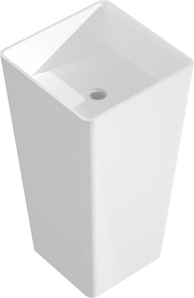 MEXEN - Adora Voľne stojace umývadlo s liateho mramoru 45 x 45 cm, biela mat 26564500
