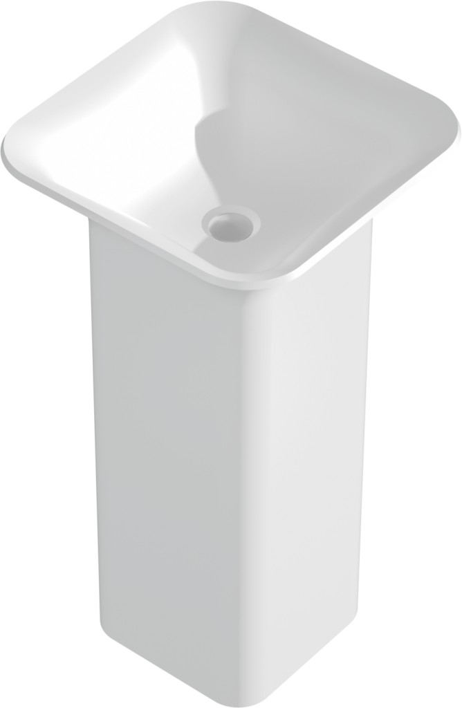 MEXEN - Ria Voľne stojace umývadlo s liateho mramoru 45 x 45 cm, biela mat 26584500