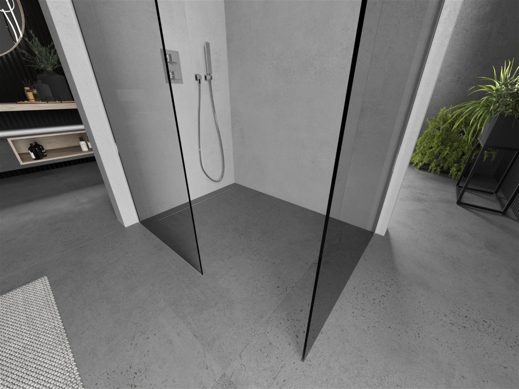 MEXEN/S - Kioto Sprchová zástena Walk-in 170 x 85 cm, transparent, chróm 800-170-202-01-00-085