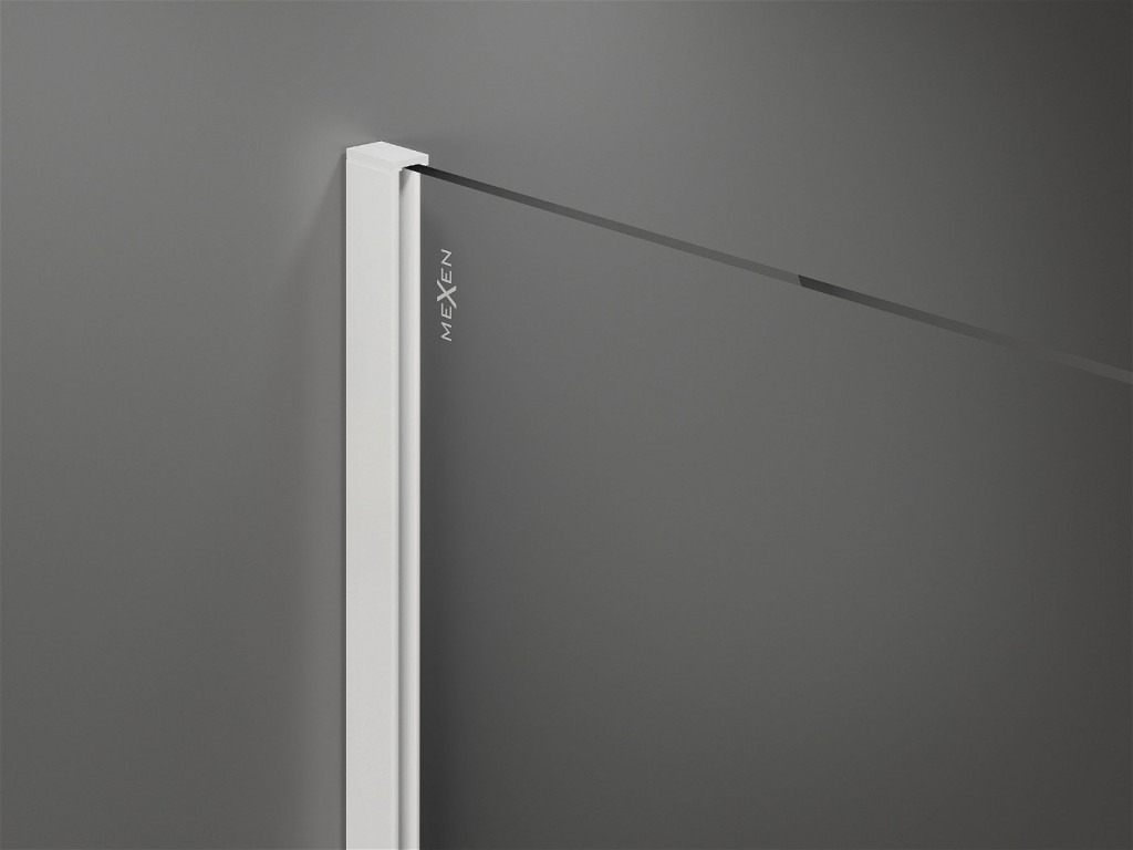 MEXEN/S - Kioto Sprchová zástena Walk-in 160 x 90 cm, transparent, biela 800-160-202-20-00-090
