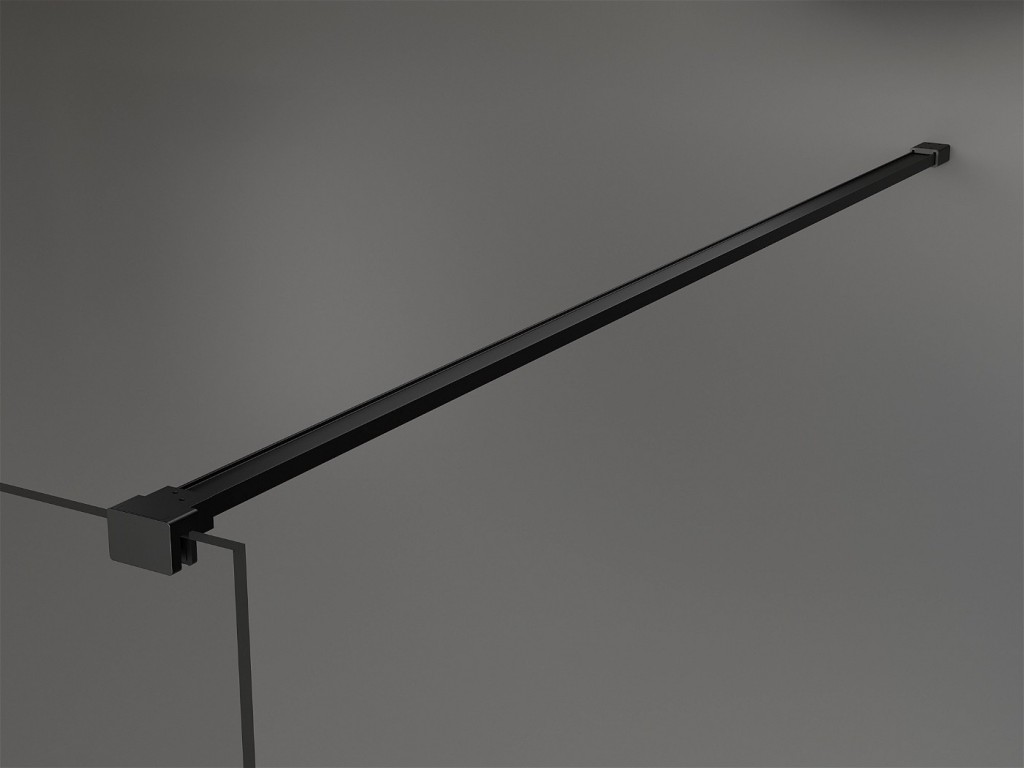 MEXEN/S - KIOTO Sprchová zástena WALK-IN 90x200 cm 8 mm, čierna, čierny profil 800-090-101-70-70