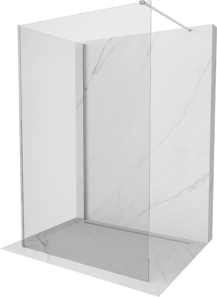 MEXEN/S - Kioto Sprchová zástena WALK-IN 90 x 80 cm, transparent, chróm 800-090-212-01-00-080