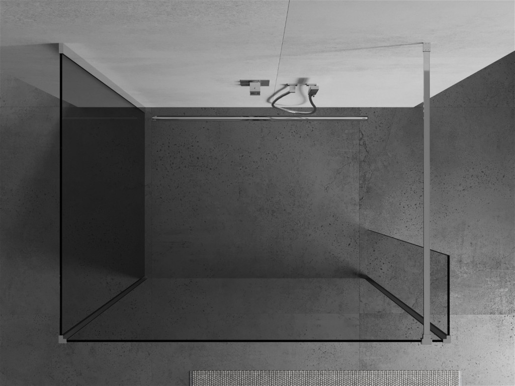 MEXEN/S - Kioto Sprchová zástena WALK-IN 110 x 75 x 30 cm, transparent, chróm 800-110-075-221-01-00-030