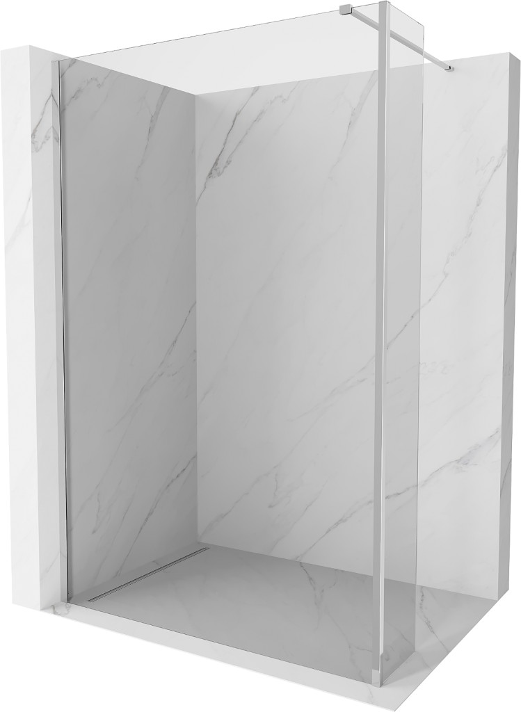MEXEN/S - Kioto Sprchová zástena WALK-IN 90 x 30 cm, transparent, chróm 800-090-212-01-00-030