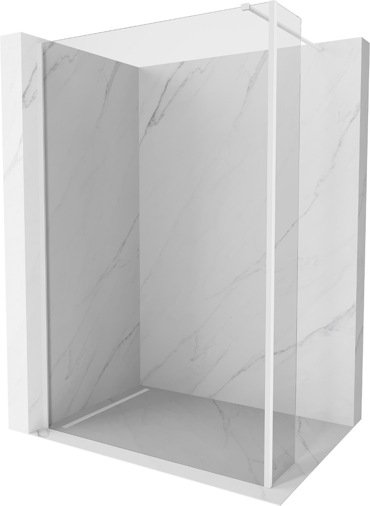 MEXEN/S - Kioto Sprchová zástena WALK-IN 90 x 30 cm, transparent, biela 800-090-212-20-00-030