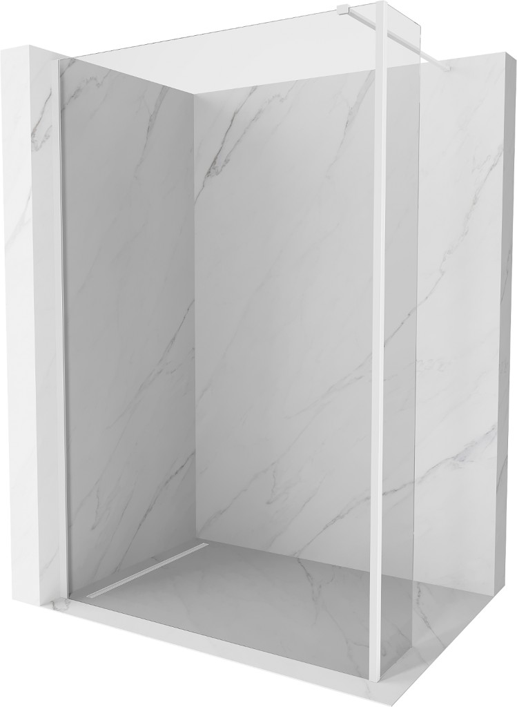 MEXEN/S - Kioto Sprchová zástena WALK-IN 90 x 40 cm, transparent, biela 800-090-212-20-00-040