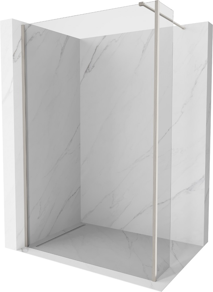 MEXEN/S - Kioto Sprchová zástena WALK-IN 90 x 30 cm, transparent, nikel kefovaná 800-090-212-97-00-030