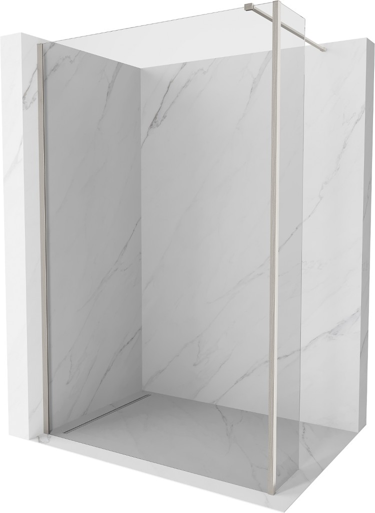 MEXEN/S - Kioto Sprchová zástena WALK-IN 90 x 40 cm, transparent, nikel kefovaná 800-090-212-97-00-040