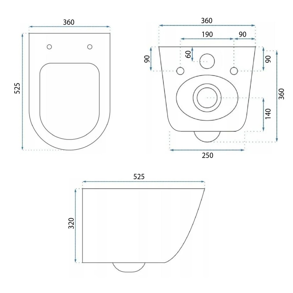 REA - Závesné WC MISA Eddy Tornado Rimless Flat N REA-C6560