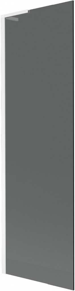 MEXEN/S - Next L vaňová zástena FIX 60 x 150 cm, grafit, biela 895-060-000-03-40-20