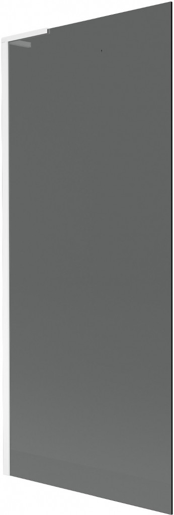 MEXEN/S - Next L vaňová zástena FIX 80 x 150 cm, grafit, biela 895-080-000-03-40-20