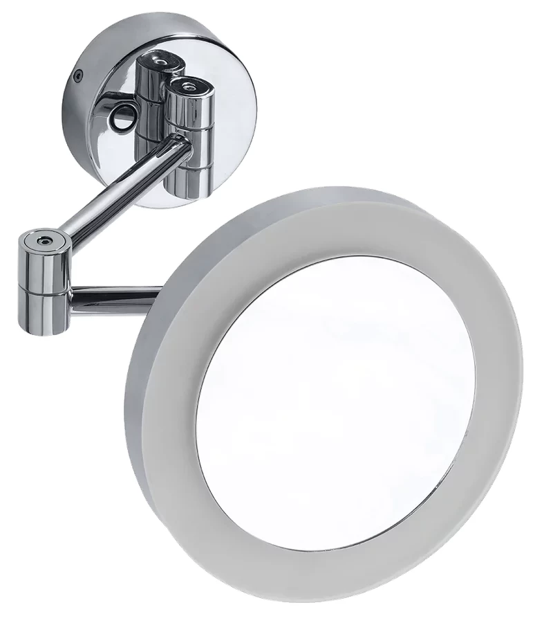 SAPHO - X-ROUND závesné kozmetické zrkadlo LED, priemer 200, chrom XR016