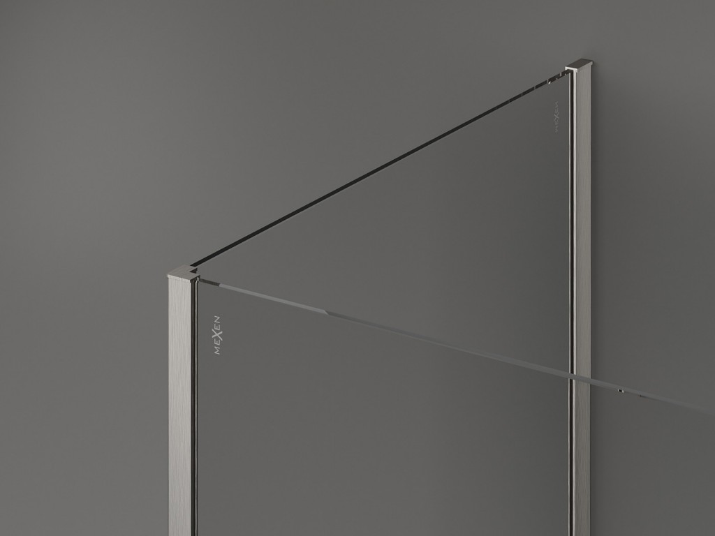 MEXEN/S - Kioto Sprchová zástena WALK-IN 120 x 70 cm, transparent, nikel kefovaná 800-120-212-97-00-070