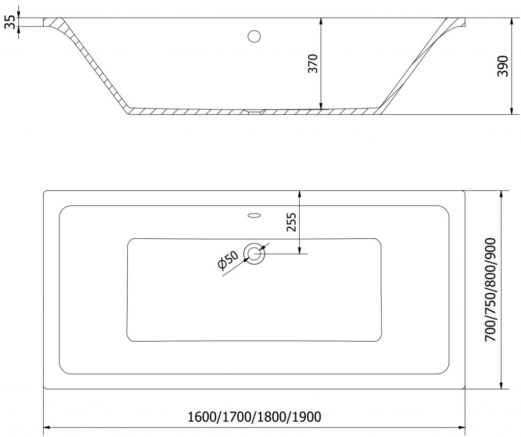 MEXEN/S - Cube obdĺžniková vaňa 170 x 80 cm s panelom + vaňová zástena 60 cm, transparent, čierna 550517080X9506000070