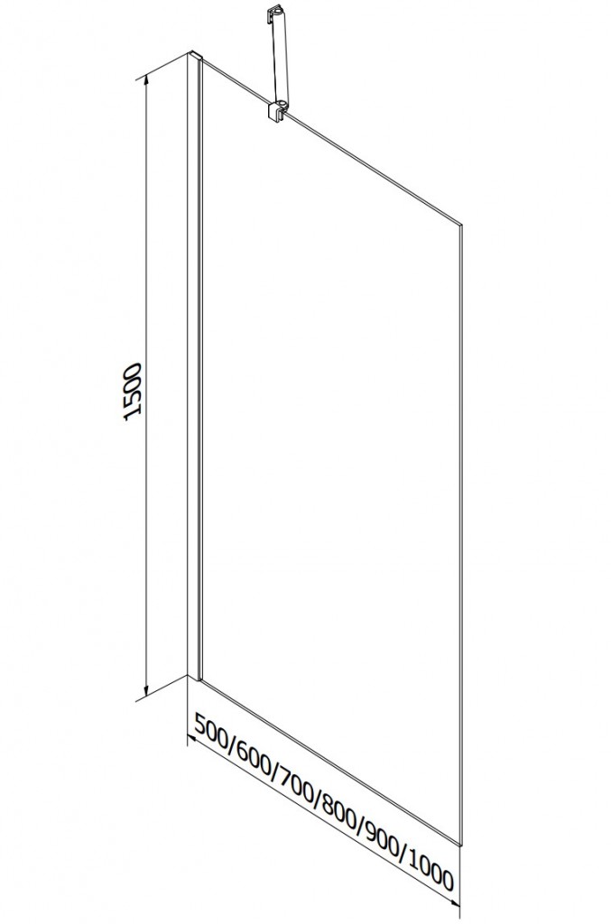 MEXEN/S - Cube obdĺžniková vaňa 170 x 80 cm s panelom + vaňová zástena 60 cm, transparent, čierna 550517080X9506000070