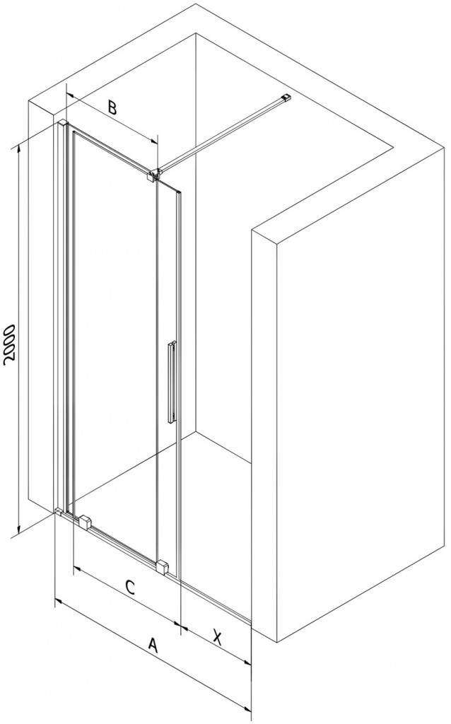 MEXEN/S - Velár posuvné sprchové dvere 120 cm, grafit, zlatá kartáčovaná 871-120-000-41-55