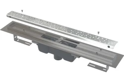 Alcadrain Podlahový žľab Antivandal s roštom, zvislý odtok APZ1011-1150M (APZ1011-1150M)