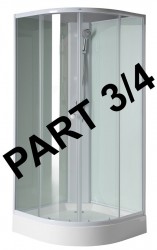AQUALINE - AIGO dvere a pevné časti číre sklo, tesnenie, profily, komponent 3/4 (YB93-3)