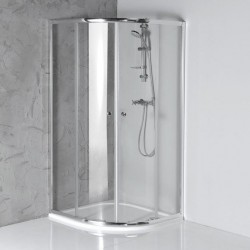 AQUALINE - ARLETA štvrťkruhová sprchová zástena 900x900, číre sklo (HLS900Y)