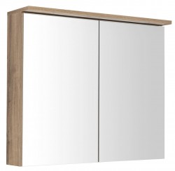 AQUALINE - KAWA STRIP Galérka s LED osvetlením 80x70x22cm, dub emporio (WGL38S)