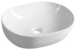 AQUALINE - Keramické umývadlo na dosku, 49x36 cm, biela (CA490)