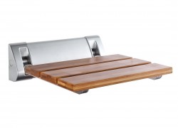 AQUALINE - RAVO Sklopné sprchové sedátko 32x32,5cm, bambus (AE236)