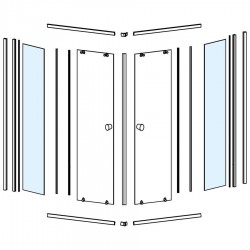 AQUALINE - Sklo pre HLF808Y, pevná časť (NDHLF808Y-1)