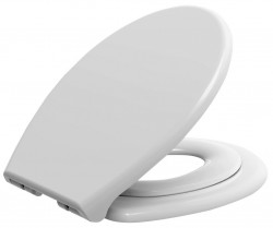 AQUALINE - WC sedátko s integrovaným detským WC sedátkem, Soft Close, biela (FS125)