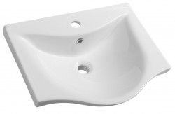 AQUALINE - ZARA 55 keramické umývadlo nábytkové 54x44,5cm, biela (10055)