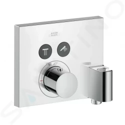 AXOR - ShowerSelect Termostat pod omietku Square na 2 spotrebiče s jednotkou FixFit a držiakom, chróm (36712000)