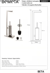 BEMETA BETA stojan s držiakom toal. papiera a WC štetkou (132836012)