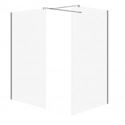 CERSANIT - SET B796 WALK-IN MILLE CHRÓM 120X90X200 VIR (S601-183)