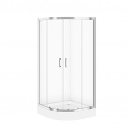 CERSANIT - Sprchovací kút BASIC štvrťkruh 90x185, posuv, číre sklo (S158-005)