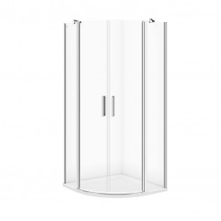 CERSANIT - Sprchovací kút MODUO štvrťkruh 90x195, kývne, číre sklo (S162-010)